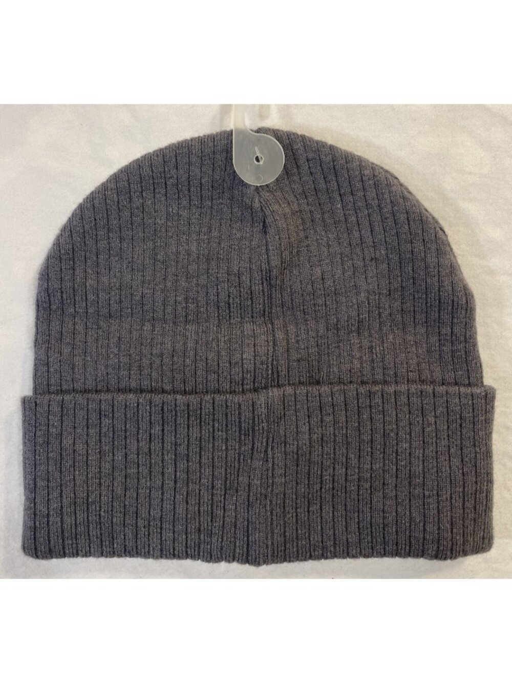 Unisex Gray Ribbed One Size Time And Tru Beanie Hat